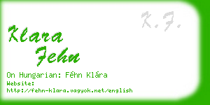 klara fehn business card